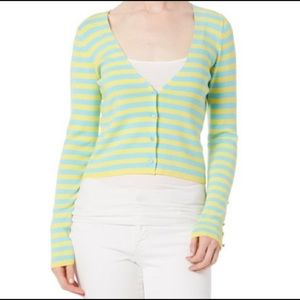 Rondina cardigan cropped striped sweater size m